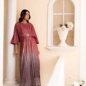 Moonlight Double Shade Kaftan Maroon