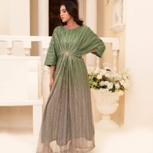 Moonlight Double Shade Kaftan Green