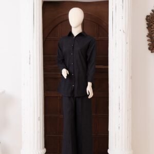 Cotton Coat Set Black