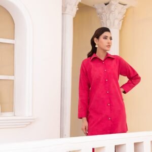 Cotton Coat Set Pink